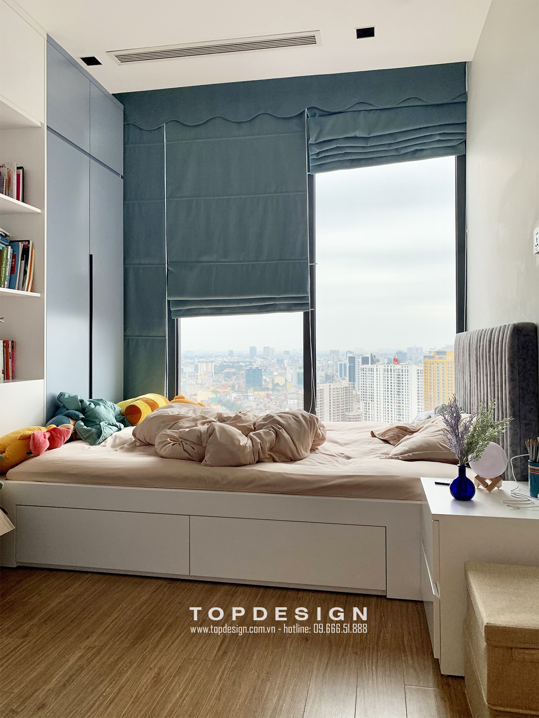 Mẫu nội thất sang trọng cho căn hộ Vinhomes đẹp hiện đại cao cấp - TOPdesign - phòng ngủ con