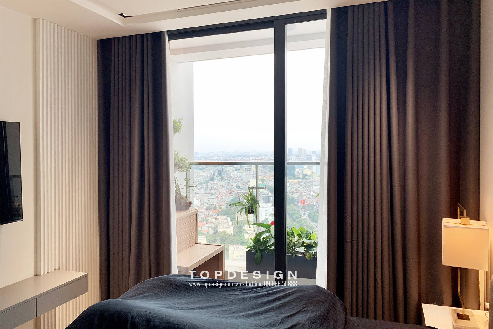 Mẫu nội thất sang trọng cho căn hộ Vinhomes đẹp hiện đại cao cấp - Topdesign phòng ngủ