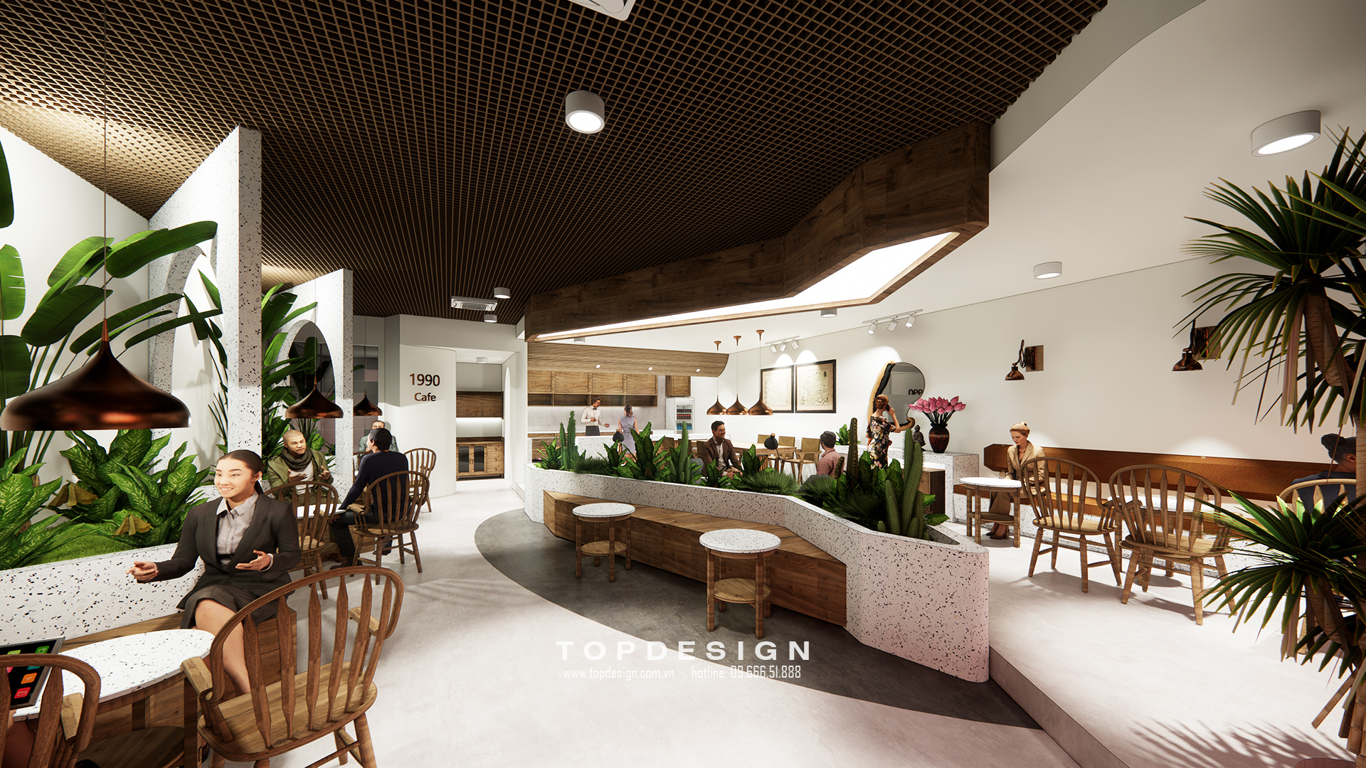 TOPDESIGN_Thiết kế nội thất quán cafe_1990_Hoang Huy Tower_01