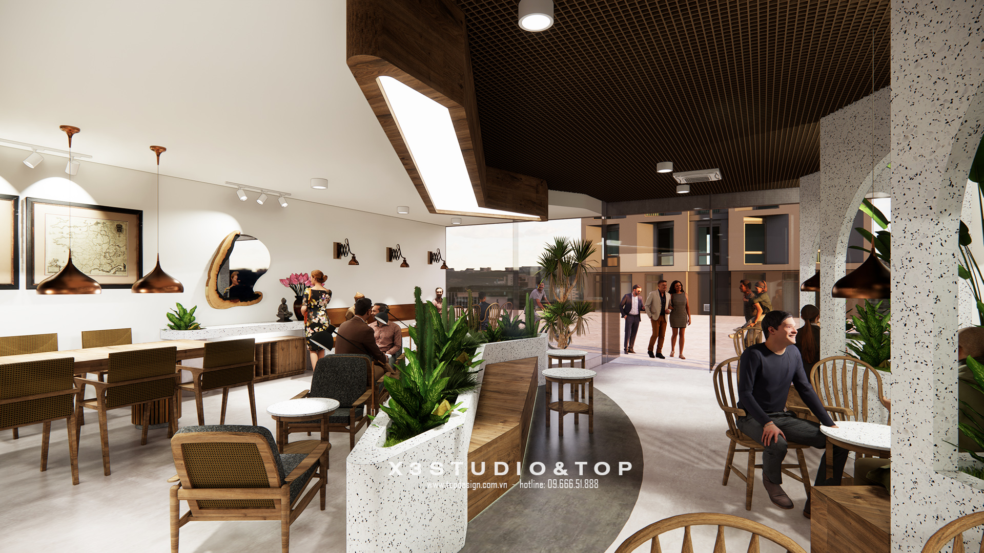 TOPDESIGN_Thiết kế nội thất quán cafe_1990_Hoang Huy Tower_04