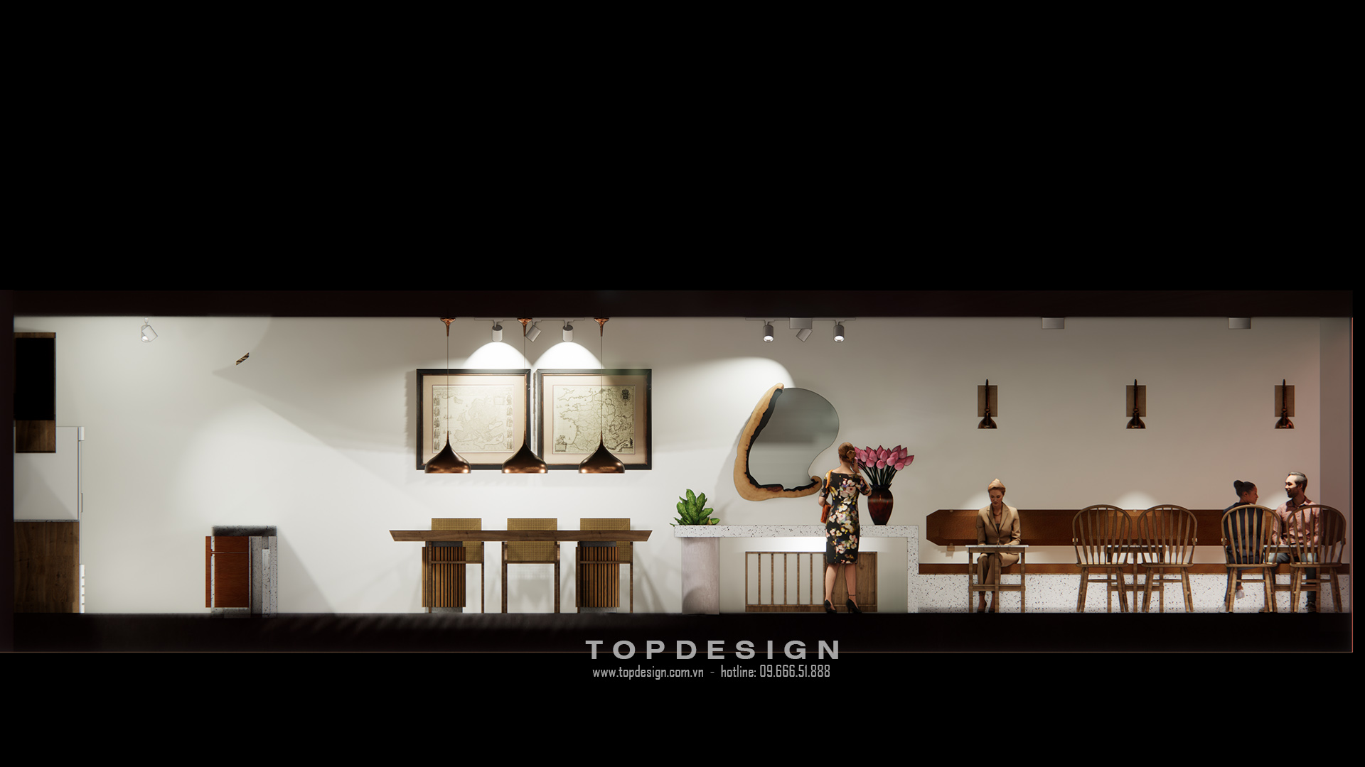 TOPDESIGN_Thiết kế nội thất quán cafe_1990_Hoang Huy Tower_Section 02