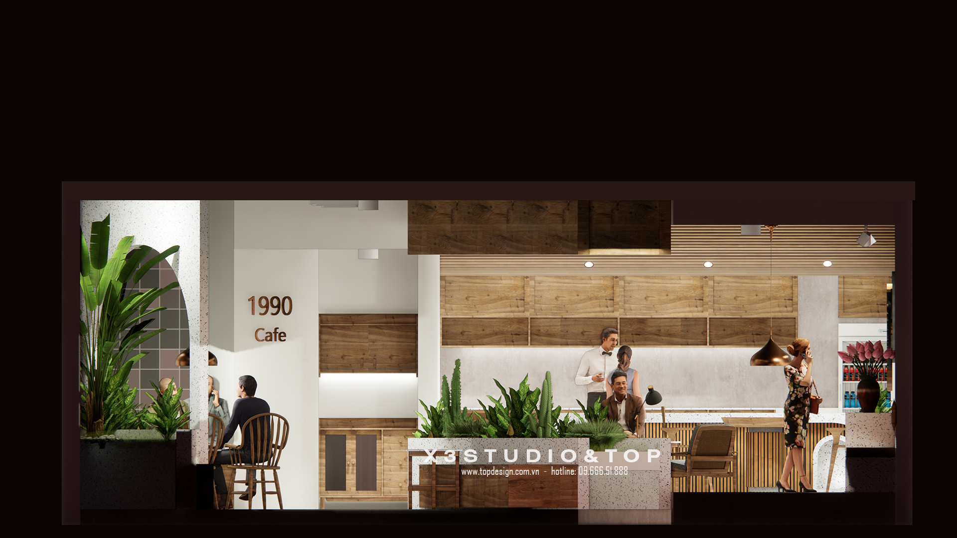 TOPDESIGN_Thiết kế nội thất quán cafe_1990_Hoang Huy Tower_Section 03