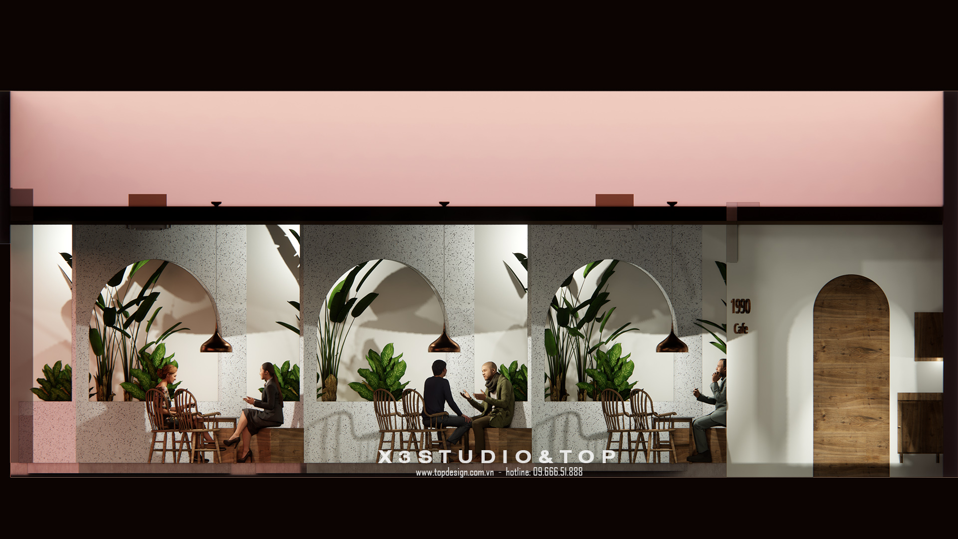 TOPDESIGN_Thiết kế nội thất quán cafe_1990_Hoang Huy Tower_Section 04