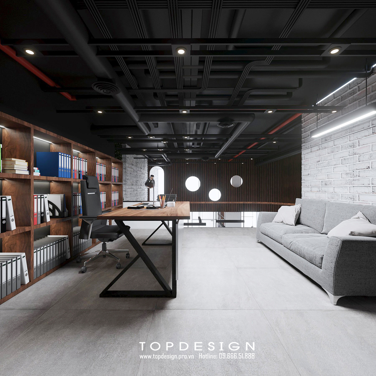 TOPDESIGN_Thiết kế nội thất văn phòng MHD_18