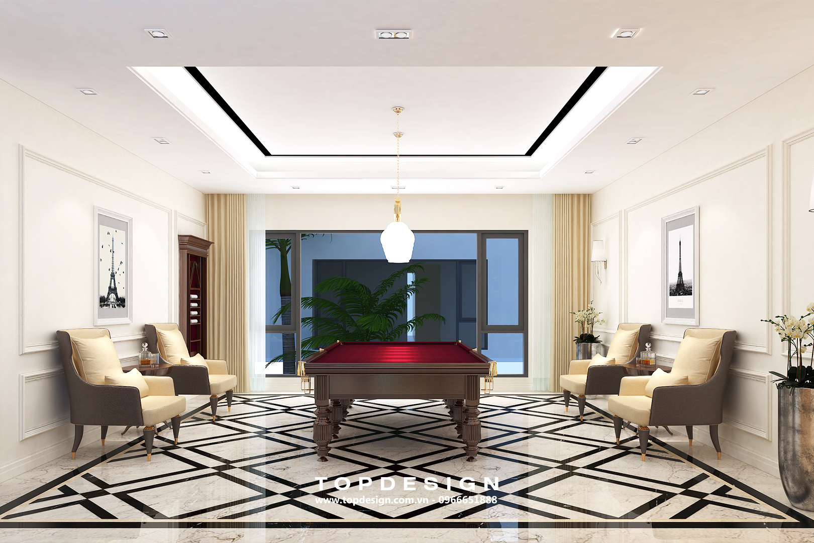 TOP_Penthouse_Bắc Ninh_Thiết kế Nội thất Penthouse_06_Billard