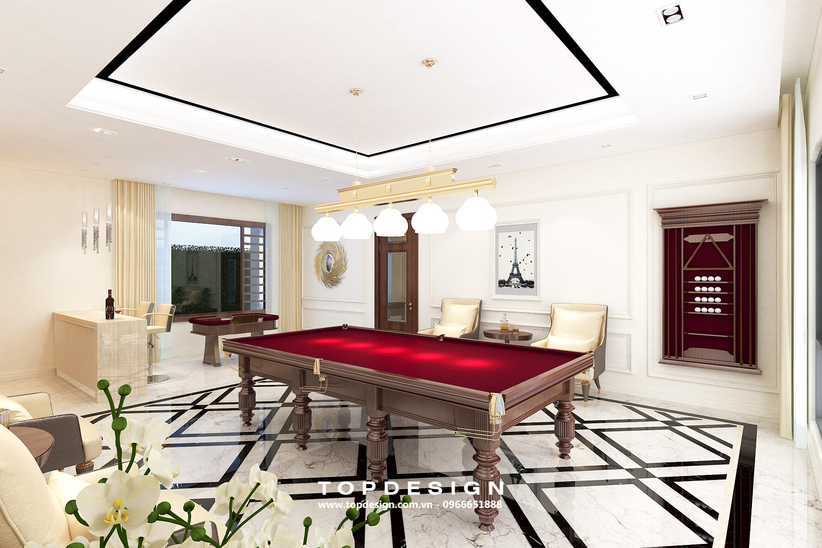 TOP_Penthouse_Bắc Ninh_Thiết kế Nội thất Penthouse_07_Billard