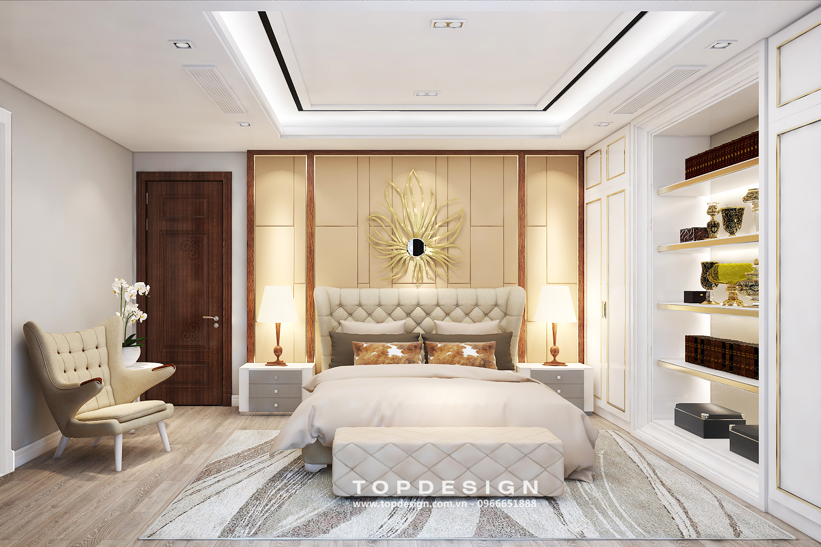 TOP_Penthouse_Bắc Ninh_Thiết kế Nội thất Penthouse_09_Phòng ngủ 01