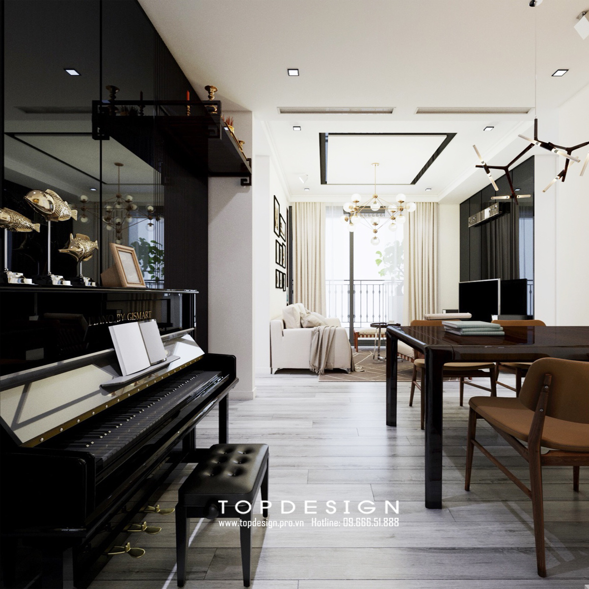 TOPdesign_Thiết kế nội thất Chung cư Vinhomes Greenbay_Căn 2 ngủ_01