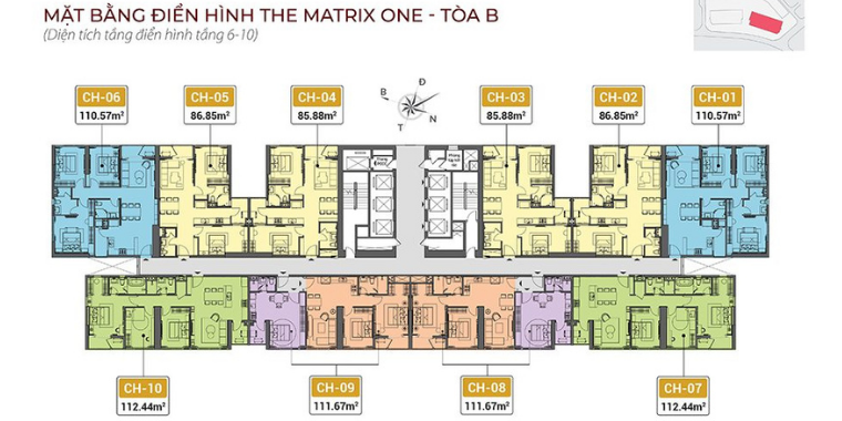  The Matrix One – cơ cấu căn hộ chung cư 