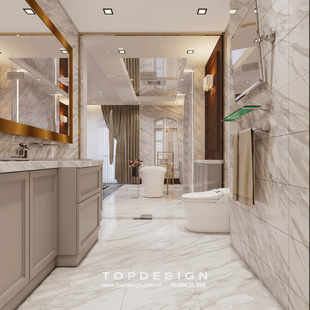 Phòng tắm sang trọng thiết kế và thi công bởi TOPdesign