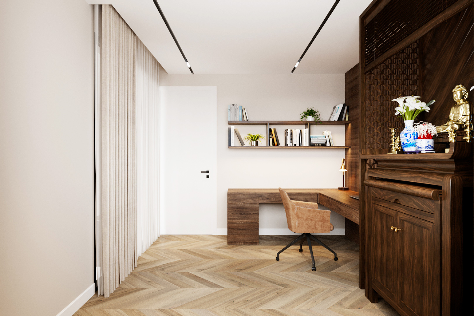 IRIS GARDEN_Penthouse_Tang2_Phòng Thờ & Làm Việc_12