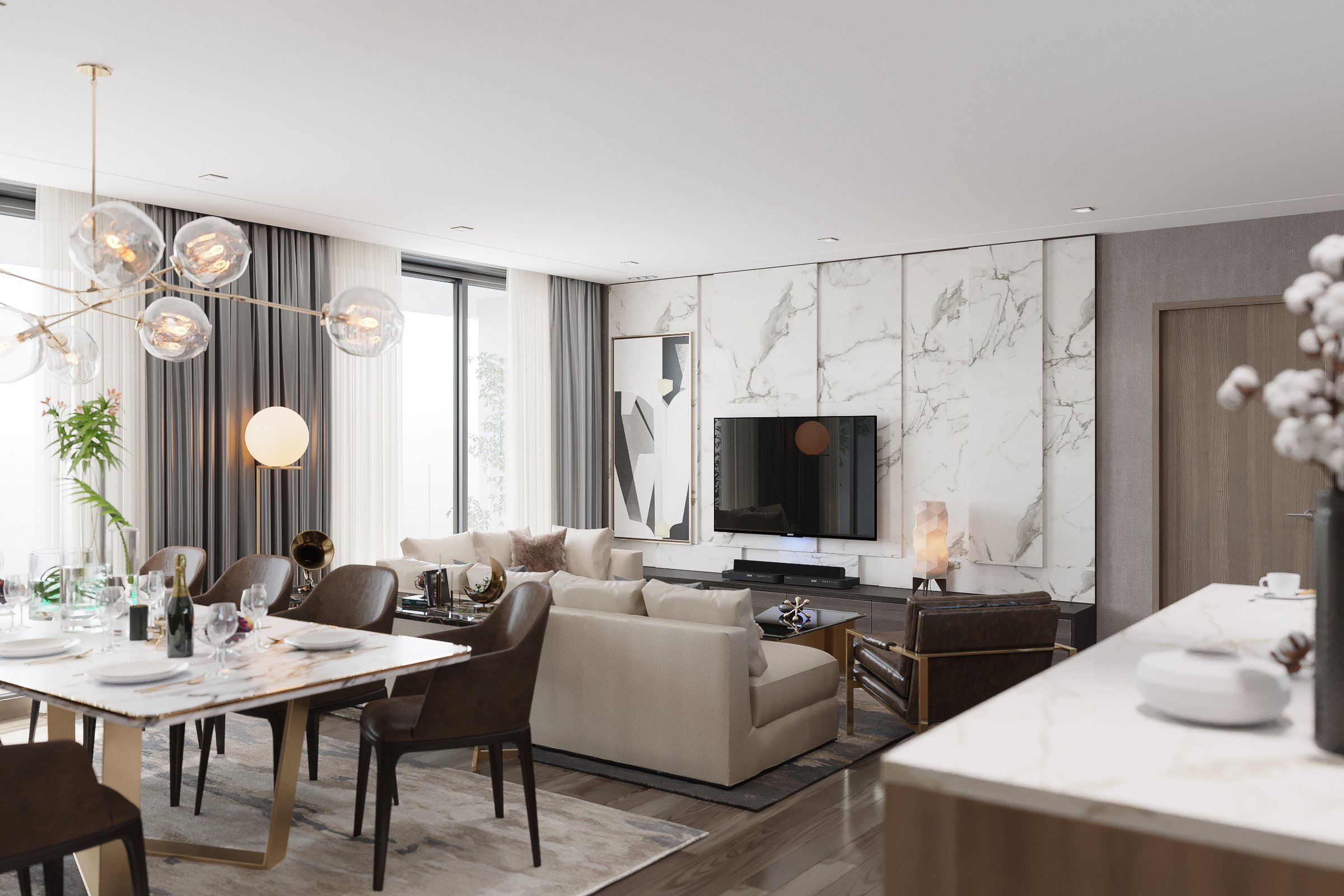 Thiết kế nội thất căn hộ cao cấp The Zei 3