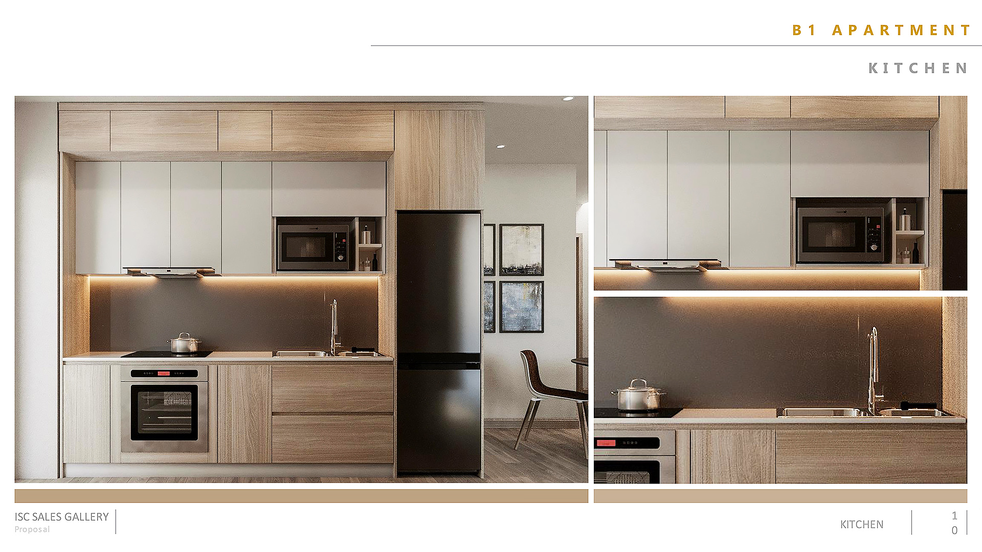Thiết kế nội thất phòng bếp hiện đại Imperia Smart City