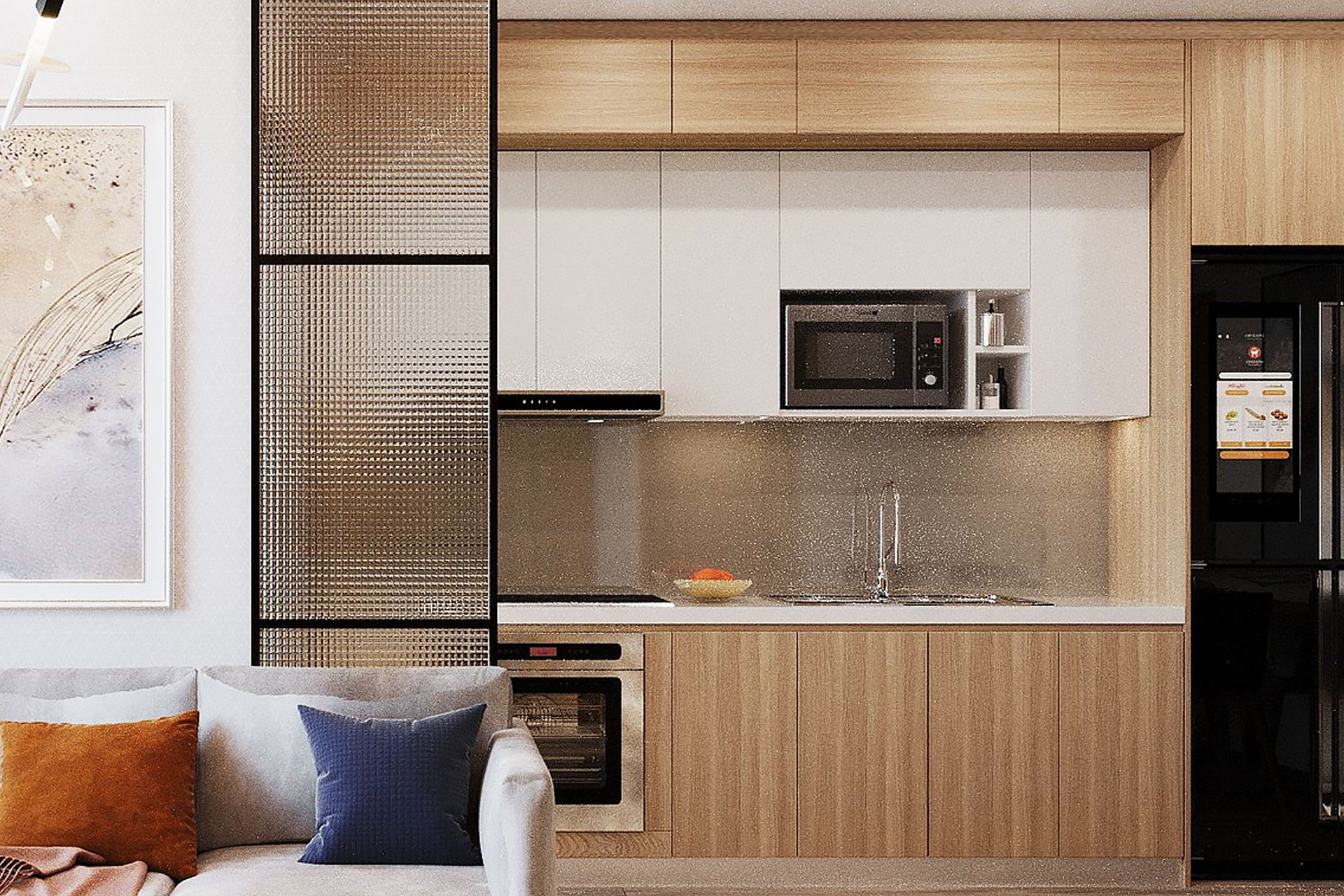 mẫu nội thất nhà đẹp 2022 phong cách hiện đại phòng bếp