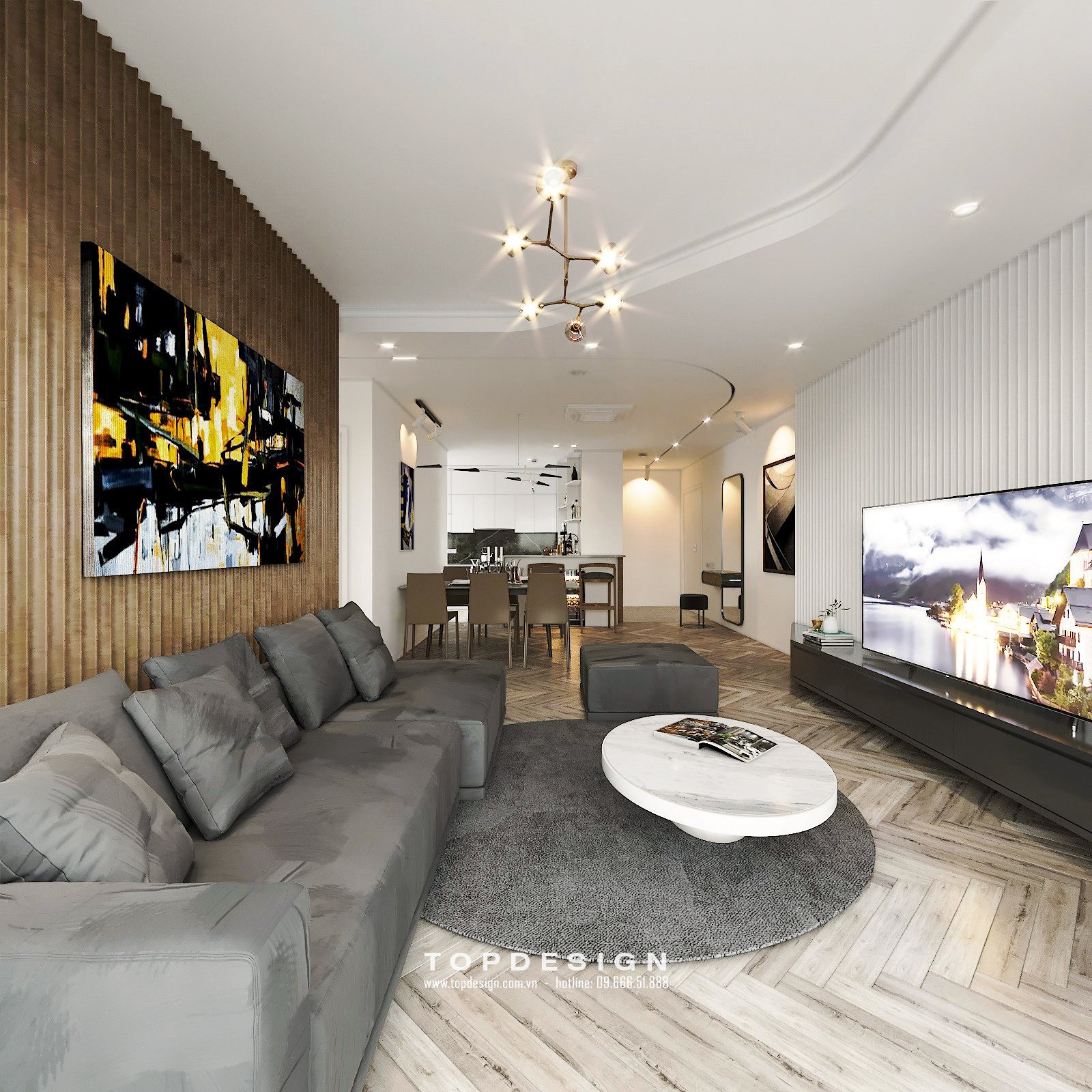 mẫu nội thất chung cư 130 m2 3