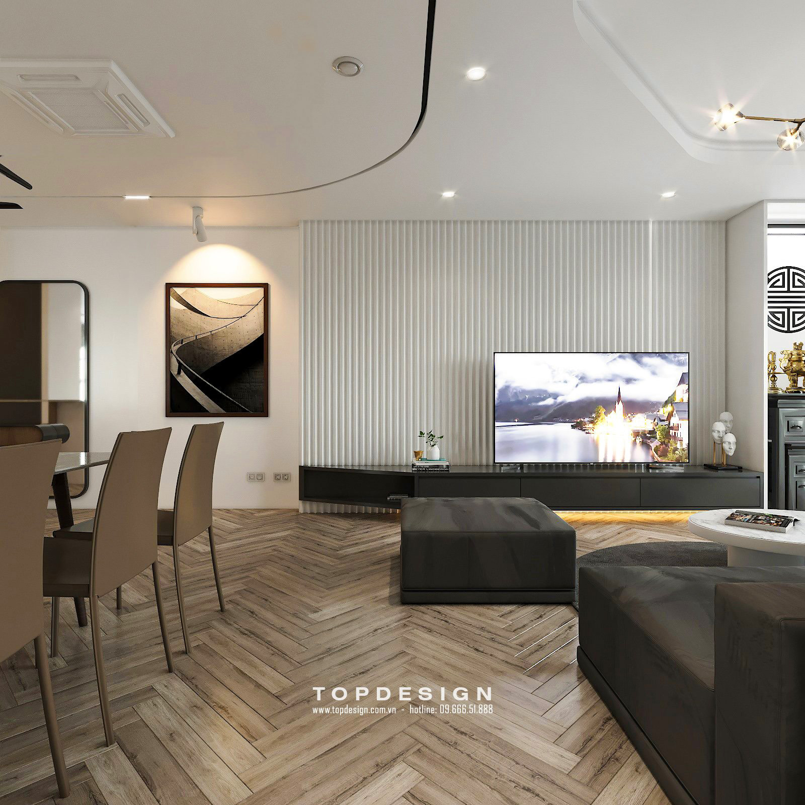 mẫu nội thất chung cư 130 m2 5