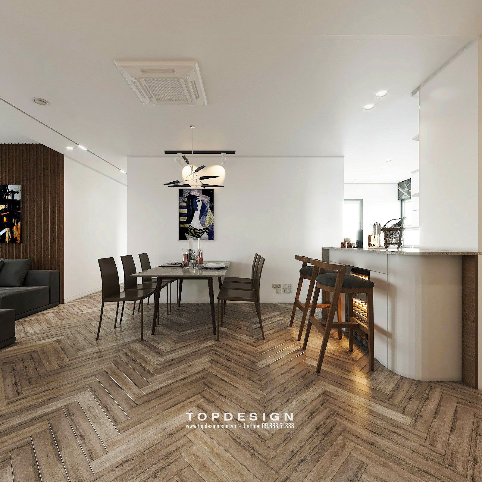 mẫu nội thất chung cư 130 m2 9