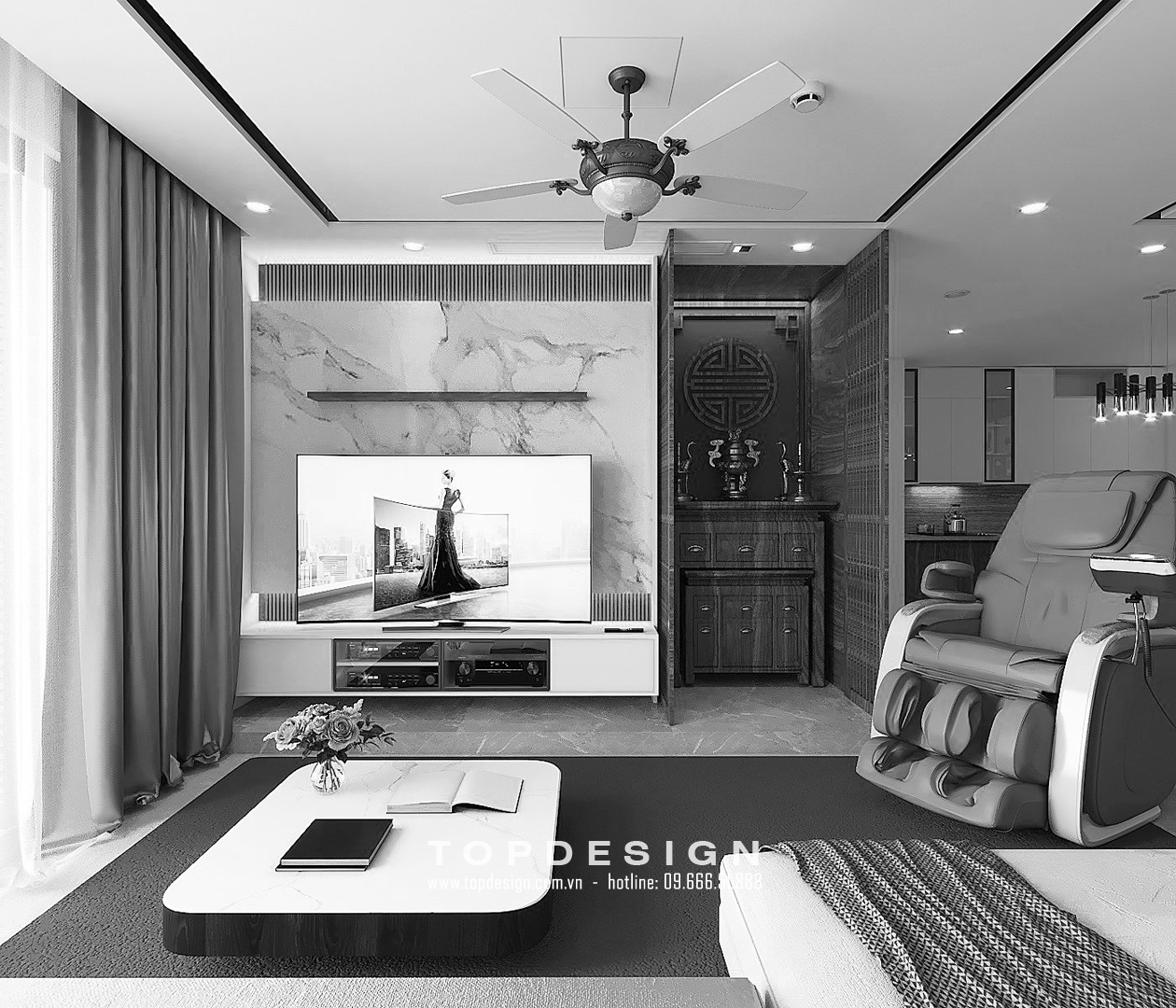 thiết kế nội thất chung cư Park Hill 8