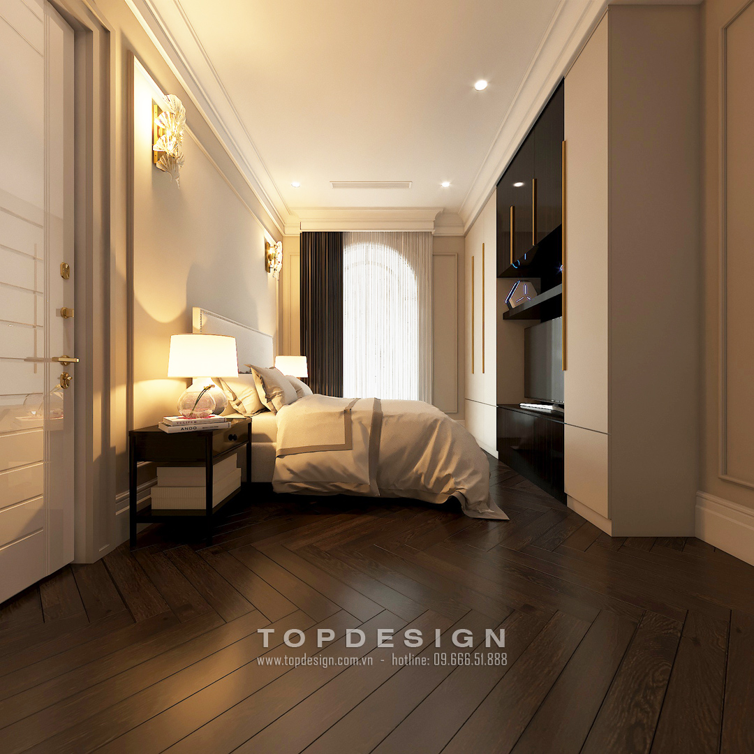 phòng ngủ tân cổ điển - thiết kế thi công nội thất biệt thự TOPDESIGN 6