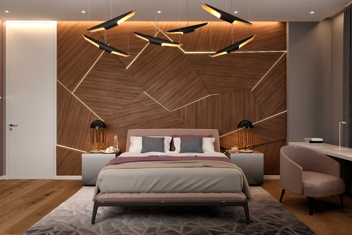 thiết kế chiếu sáng cho mẫu phòng ngủ hiện đại TOPDESIGN