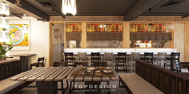 thiết kế thi công nhà hàng đẹp đẳng cấp - TOPDESIGN