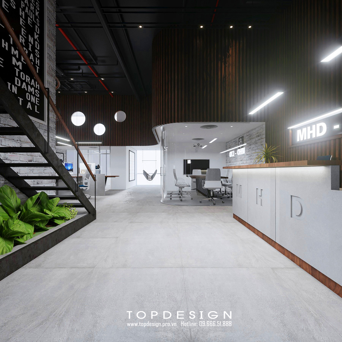 TOPDESIGN_Thiết kế nội thất văn phòng MHD_25