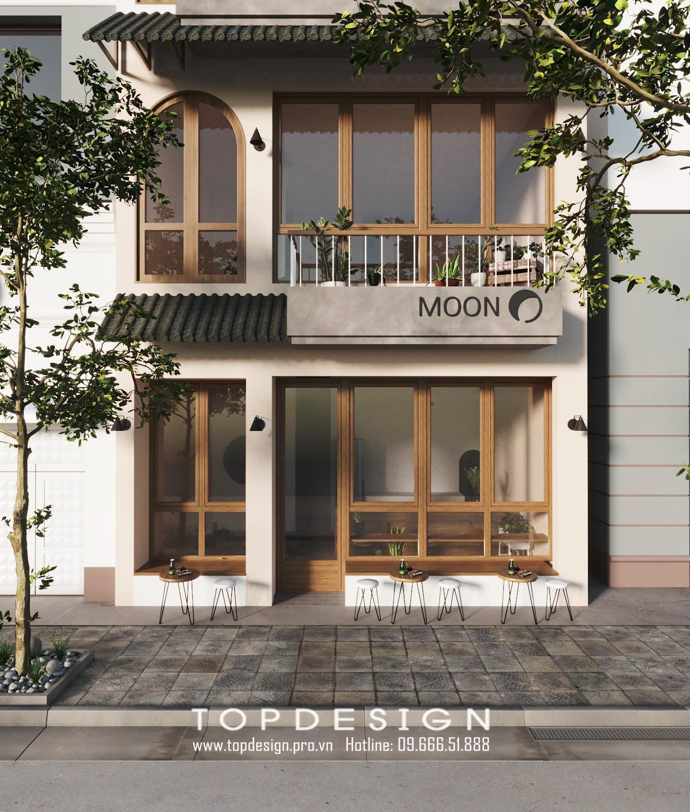 tư vấn thiết kế kiến trúc quán cà phê Moon