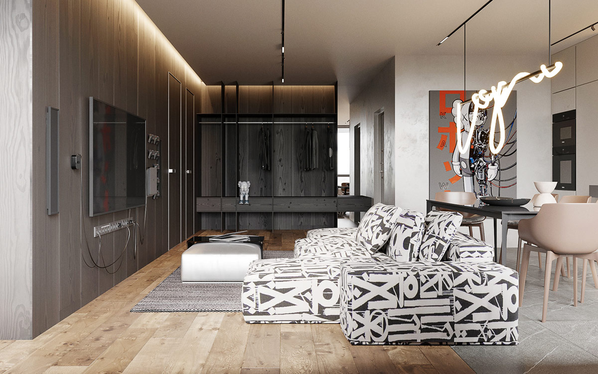 thiết kế nội thất chung cư The Nice số 9 Phạm Văn ĐỒng phòng khách