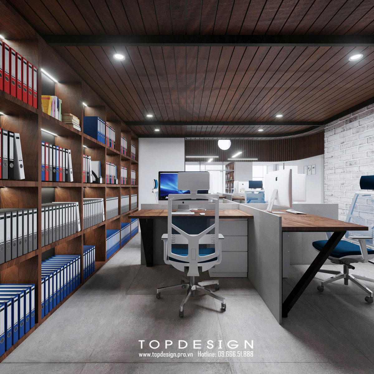 Thiết kế văn phòng trọn gói -TOPDESIGN_Thiết kế nội thất văn phòng MHD_17