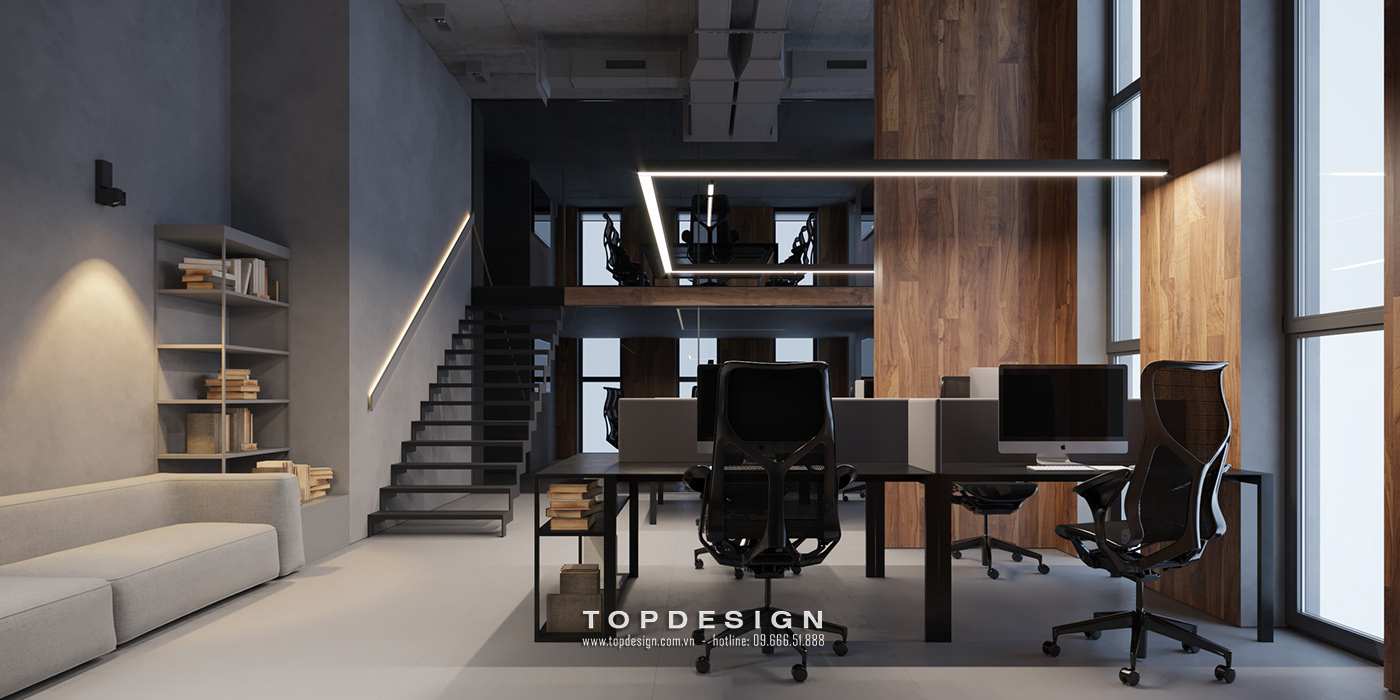 3.Thiết kế văn phòng hiện đại, tối giản, bắt mắt_TOPDESIGN