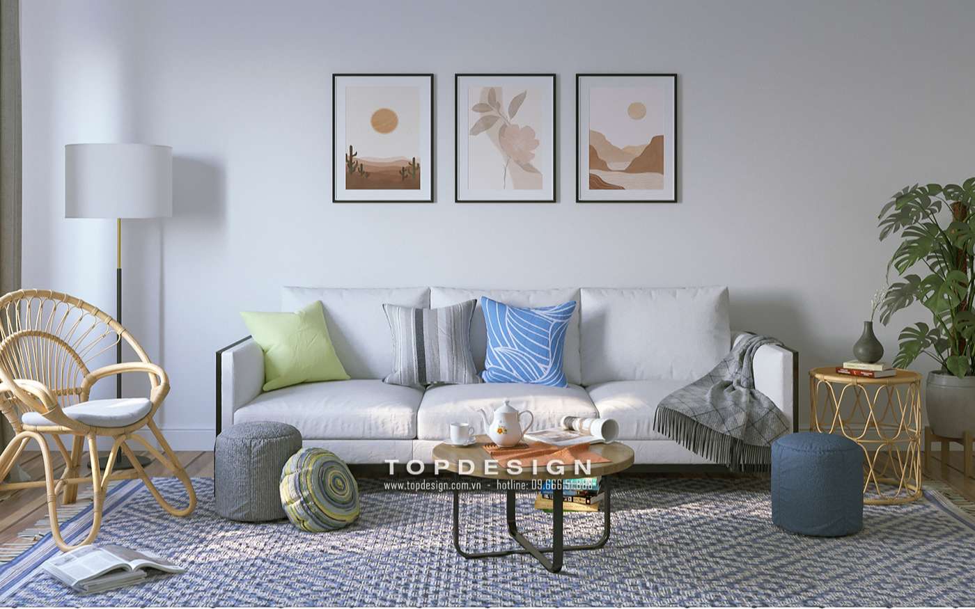 4.Mẫu nội thất phòng khách màu sắc ấn tượng_TOPDESIGN