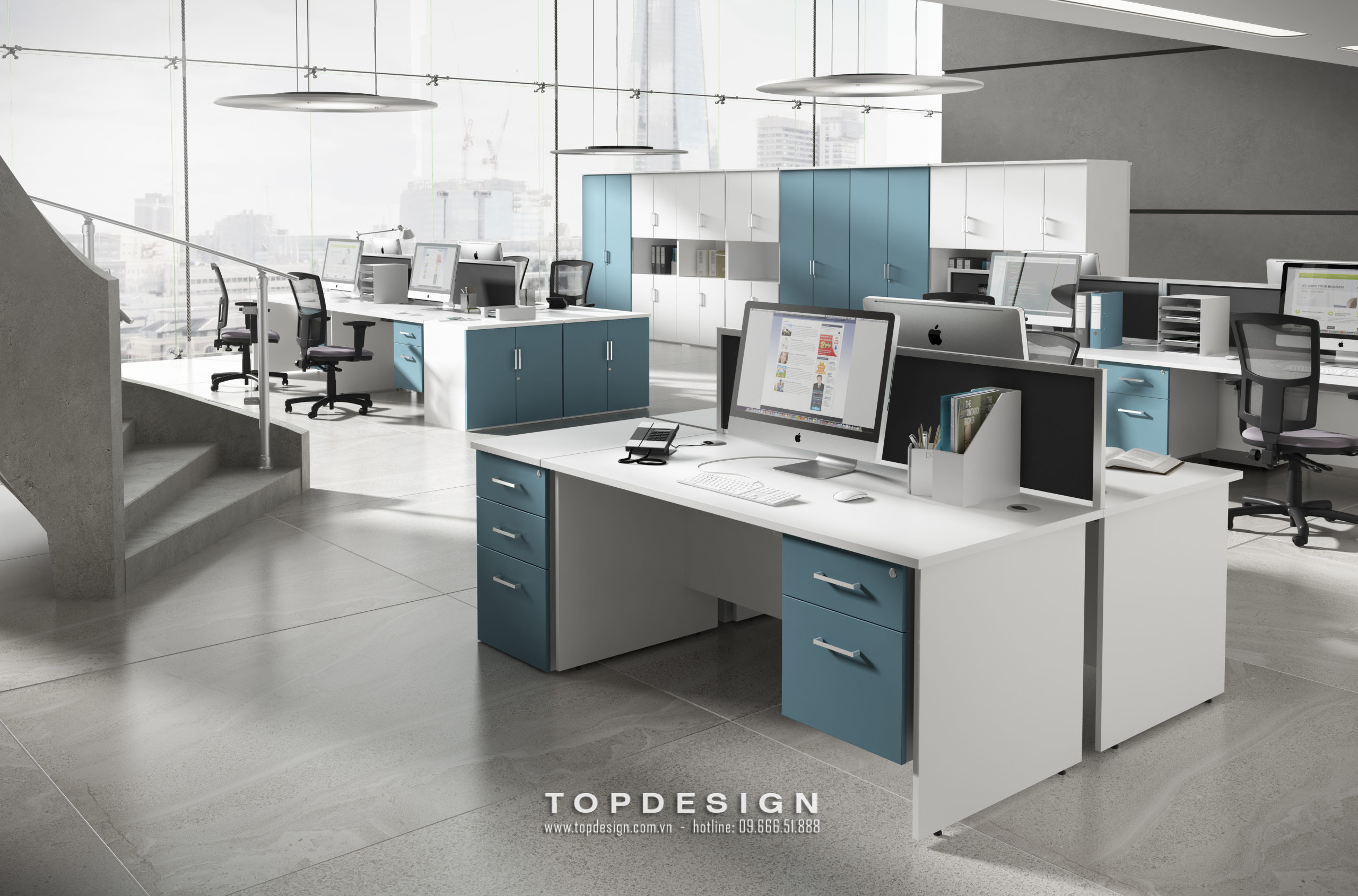 5.Thiết kế văn phòng hiện đại, theo hình thức module_TOPDESIGN