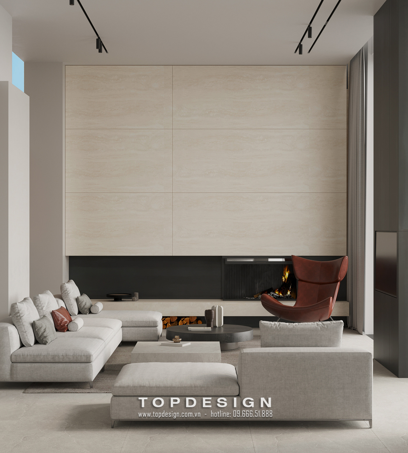 1.Xu hướng thiết kế màu sắc nội thất không gian rộng rãi_TOPDESIGN