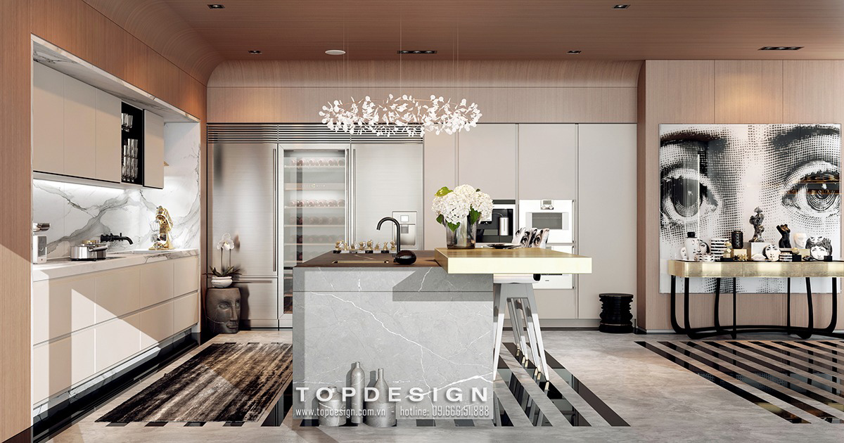 10.Thiết kế nội thất phòng bếp biệt thự đẳng cấp, sang trọng_TOPDESIGN