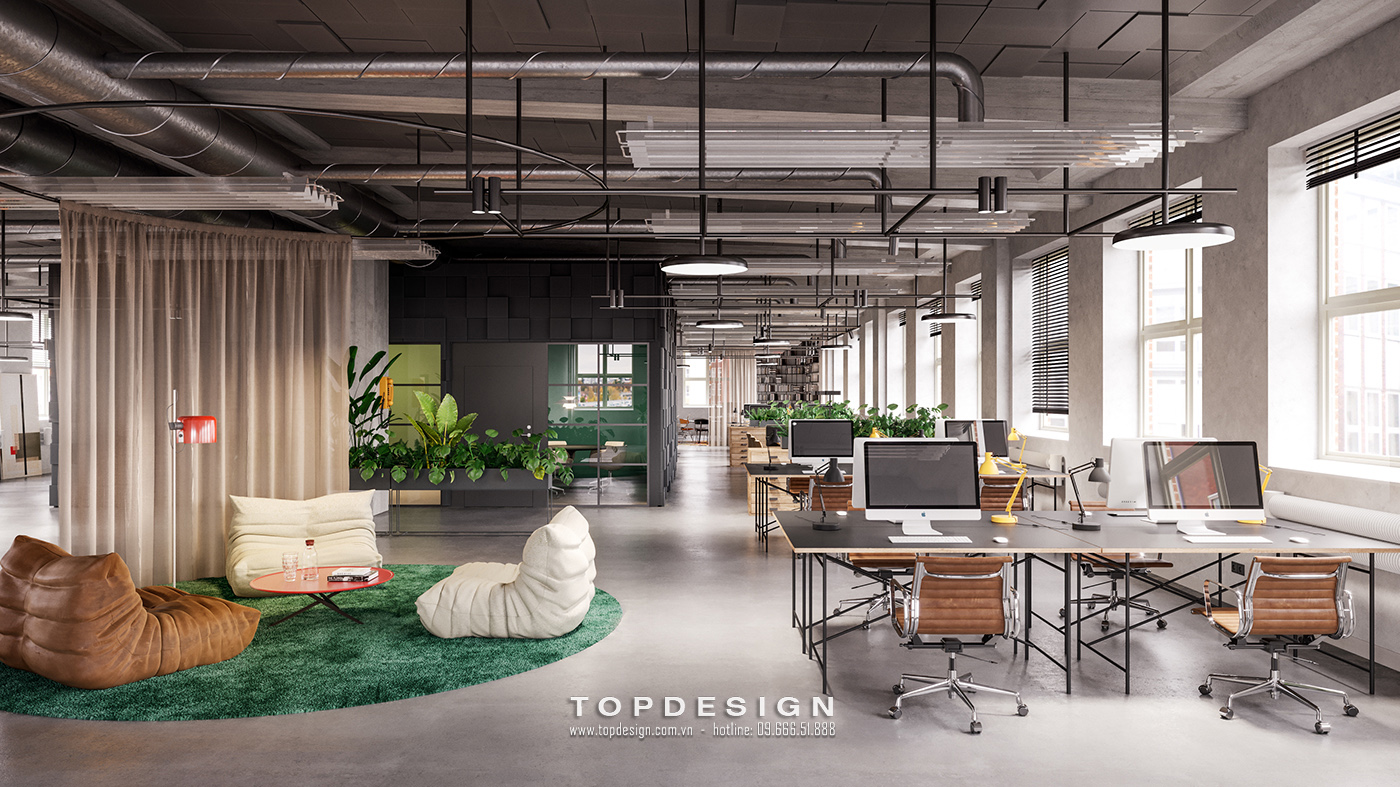 12.mẫu thiết kế decor văn phòng làm việc rộng rãi, thoải mái_TOPDESIGN