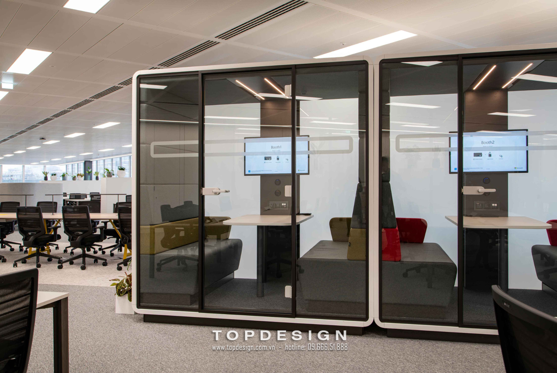 14.Thiết kế nội thất văn phòng công ty công nghệ kín đáo, riêng tư_TOPDESIGN