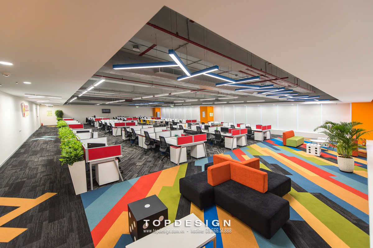 3.Thiết kế nội thất văn phòng công ty công nghệ đa dạng, không gian mở_TOPDESIGN
