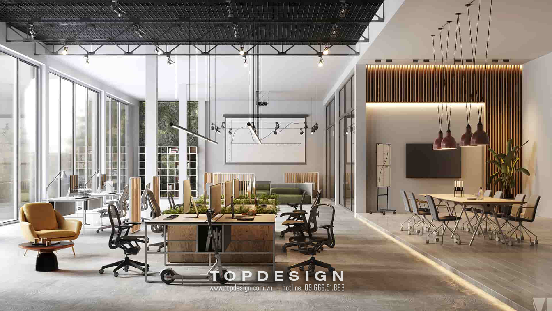 4.Thiết kế báo giá thi công nội thất văn phòng hiện đại, đơn giản_TOPDESIGN