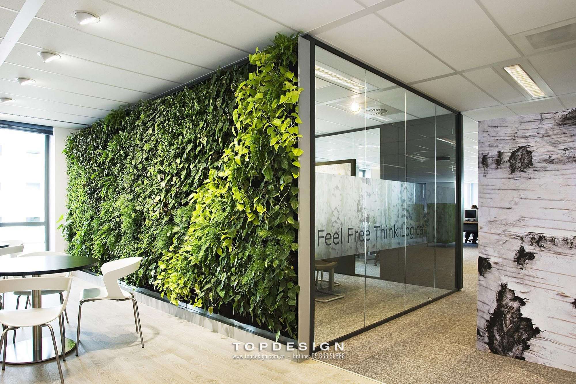 6.Mẫu thiết kế văn phòng đẹp, trang trí cây xanh_TOPDESIGN