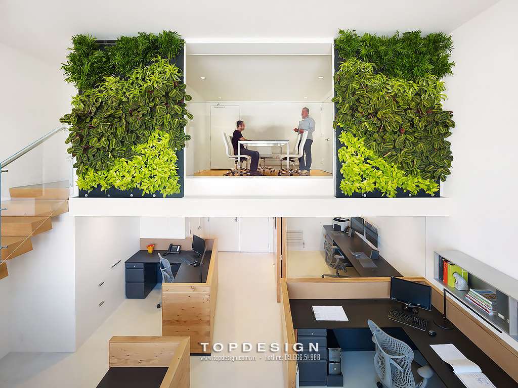 7.Mẫu thiết kế văn phòng đẹp, trang trí cây xanh_TOPDESIGN
