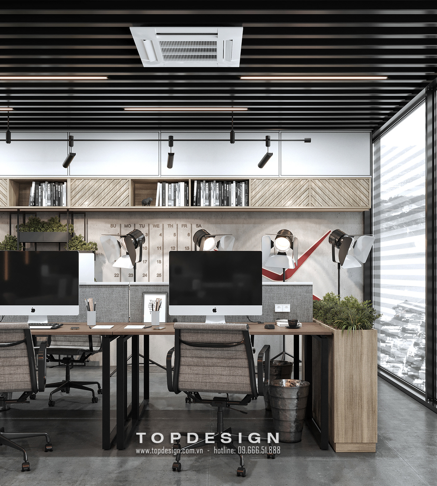 9.mẫu thiết kế decor văn phòng làm việc tri thức, sáng tạo_TOPDESIGN