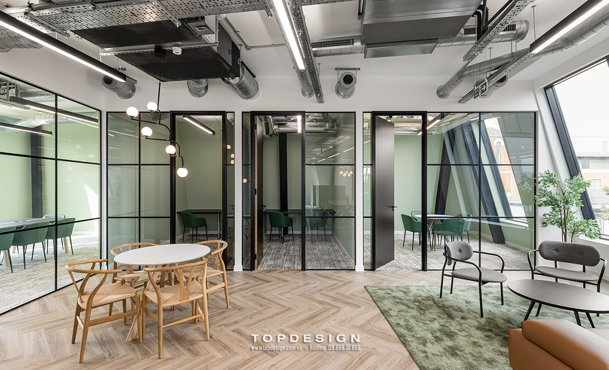 2.Thiết kế nội thất văn phòng hạng B+ đẹp và hiện đại, rộng rãi_TOPDESIGN