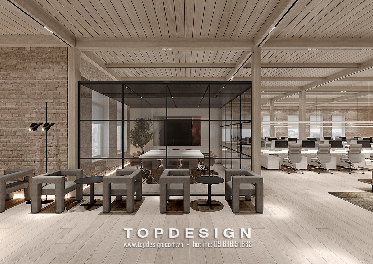 2.Thiết kế nội thất văn phòng toà nhà Capital Place rộng rãi, thoải mái_TOPDESIGN