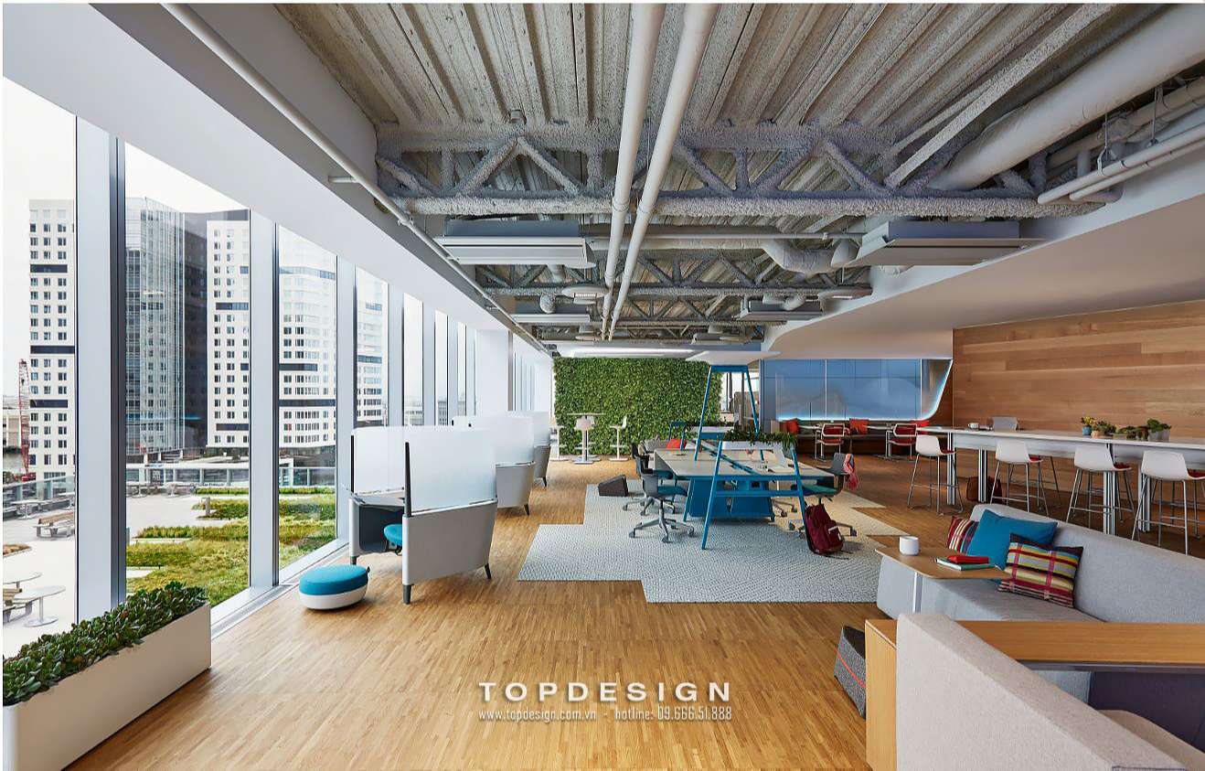 8.Mẫu thiết kế văn phòng đẹp, trang trí cây xanh thoáng đãng_TOPDESIGN
