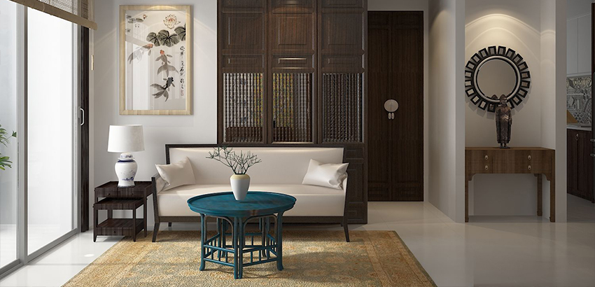 thiết kế nội thất căn hộ phong cách Đông Dương - TOPDESIGN 6