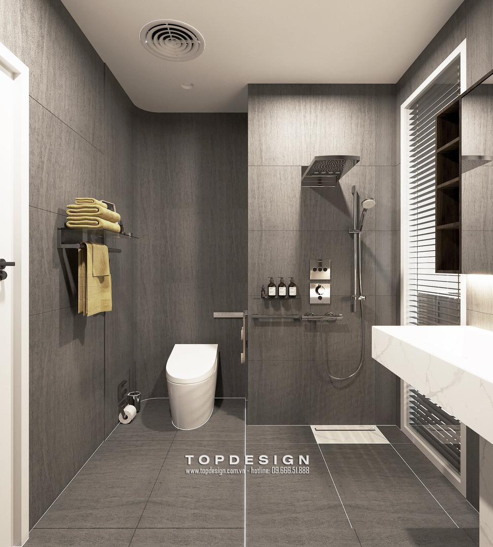 thiết kế phòng tắm tân cổ điển cho căn hộ 2