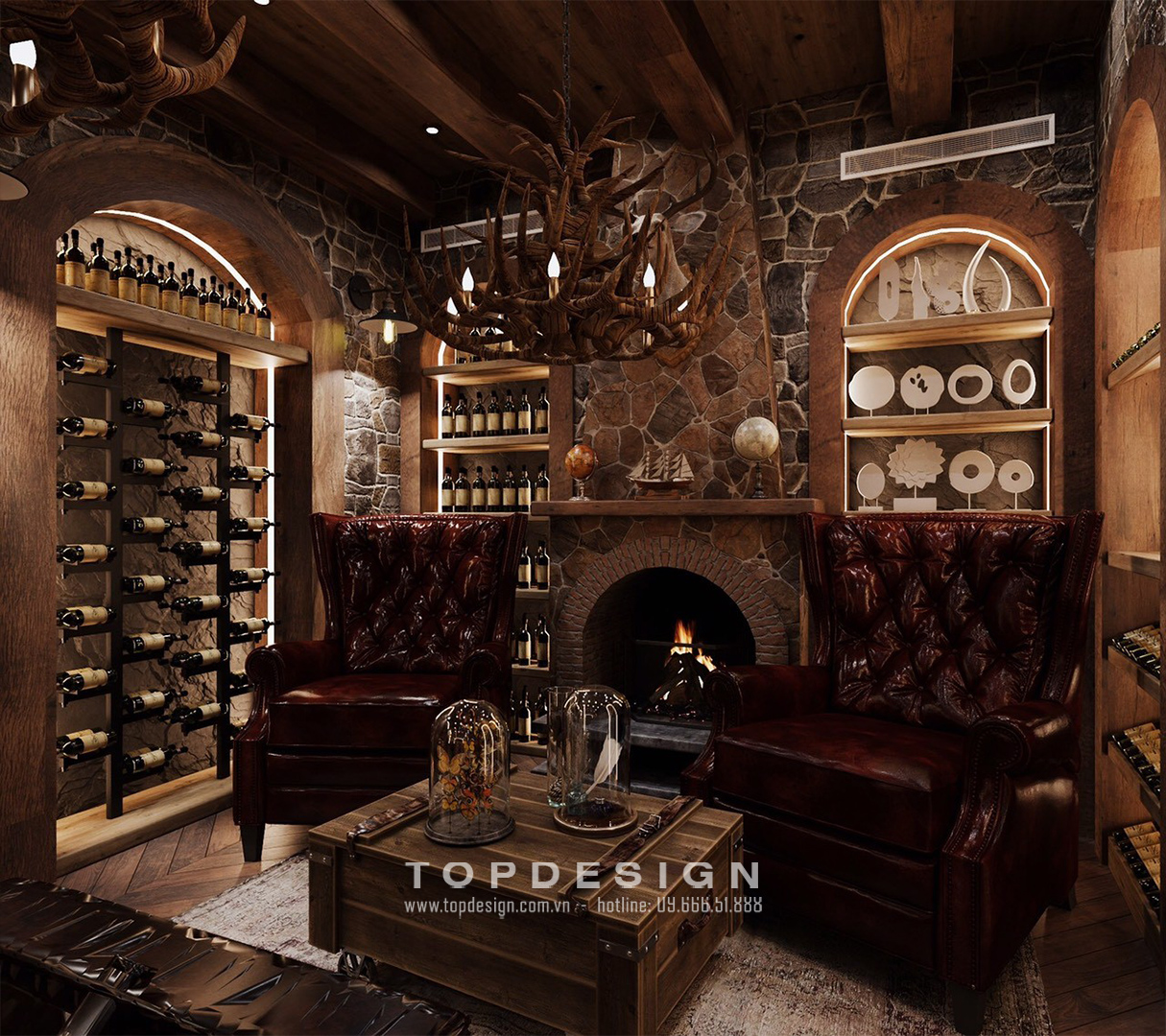 10. Thiết kế thi công nội thất hầm rượu gỗ - TOPDESIGN 3