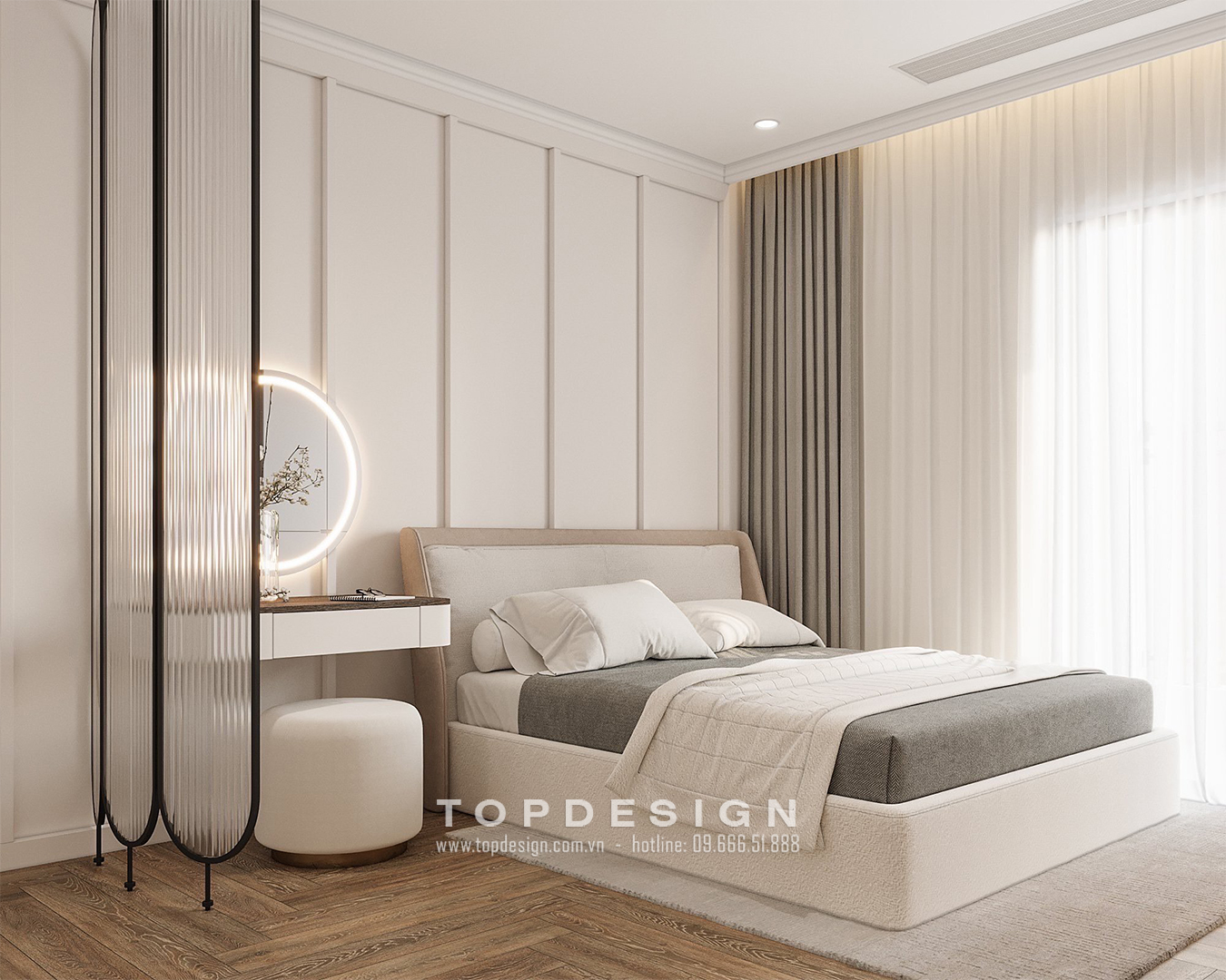 7. Thiết kế nội thất chung cư lacasta văn phú hà đông - Phòng ngủ - TOPDESIGN