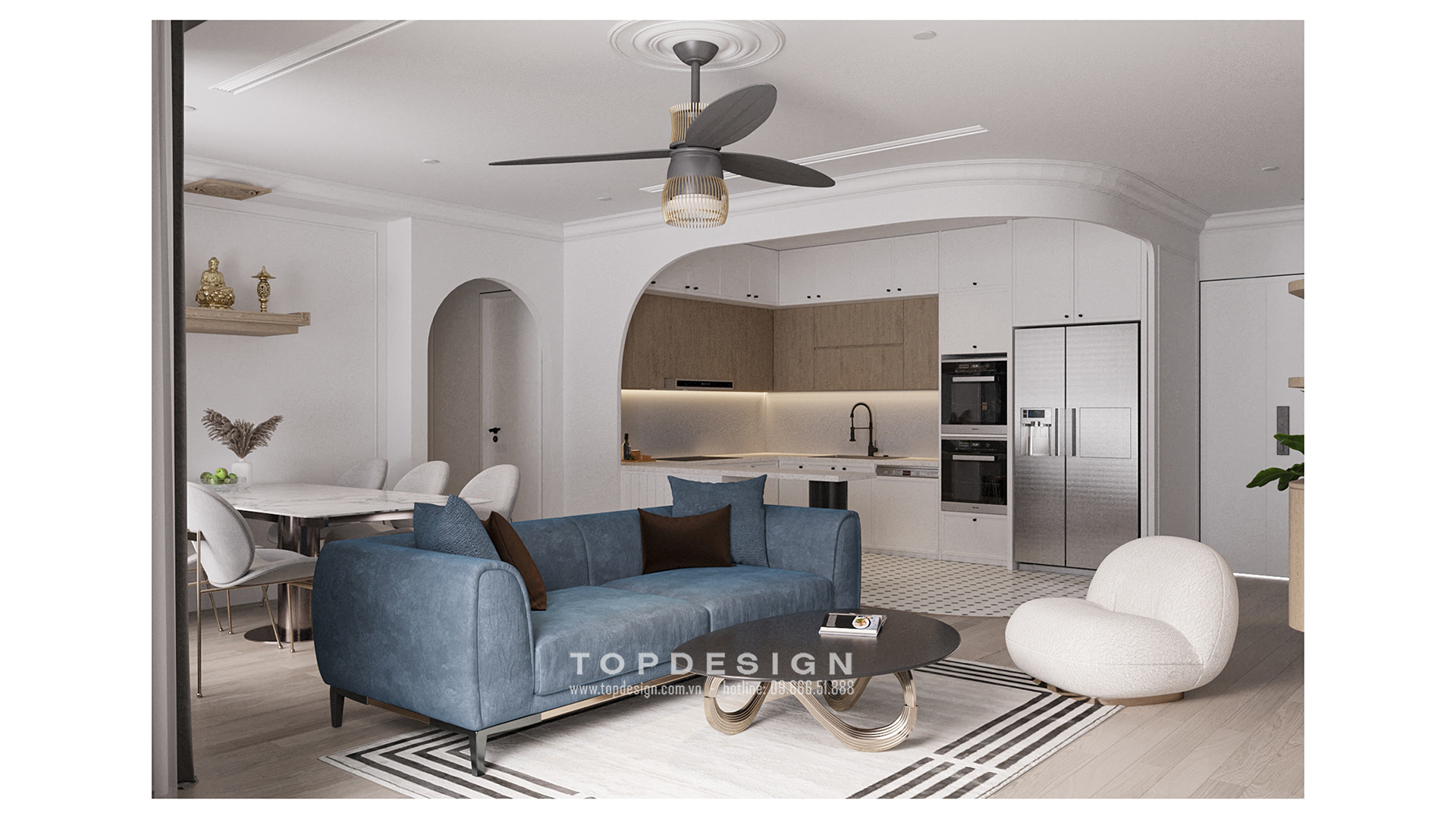 Thiết kế nội thất chung cư Mỹ Đình Pearl hiện đại sang trọng- TOPDESIGN