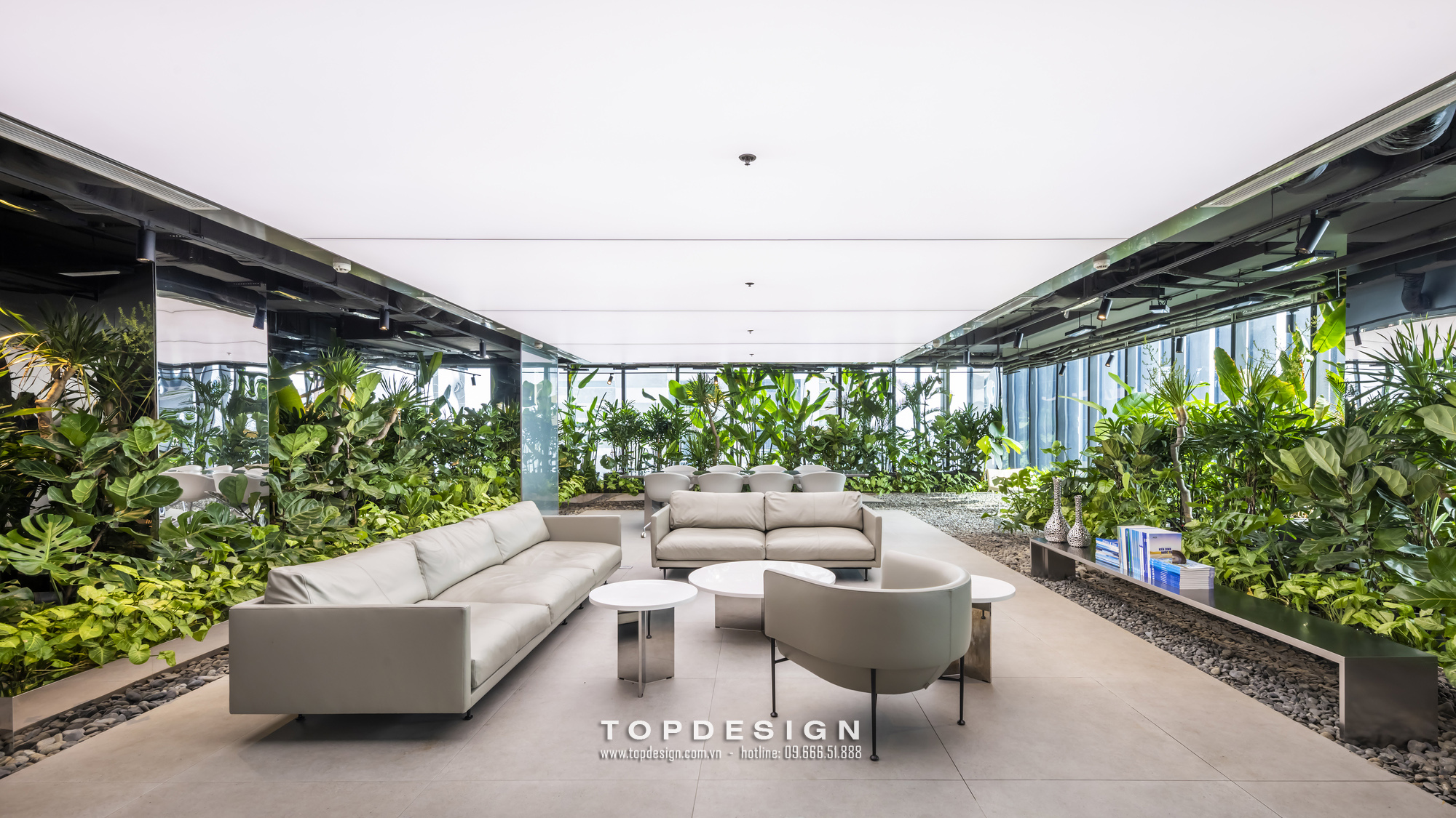 Thiết kế cây xanh trong văn phòng - đơn vị thi công nội thất - TOPDESIGN 5